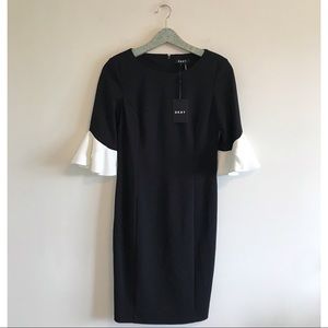 DKNY Bell Sleeve Sheath Dress